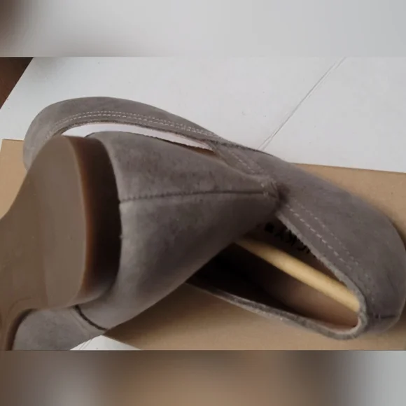 Lucky Brand Alba Flats Leather Titanium Hard Rock 7M - Picture 5 of 10